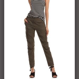 Trina Turk Isley Ankle Zip Cotton Cargo Pants